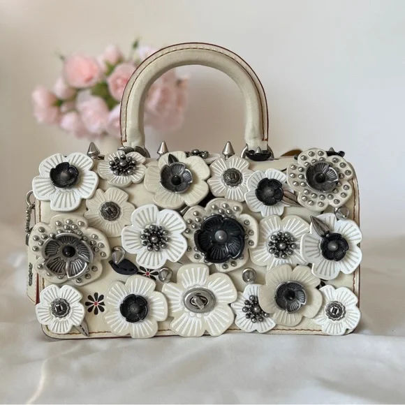 Coach | Bags | Sold Coach Double Dinky With Chalk Wild Tea Rose